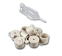 Bored ᴓ32/43/52mm Rubber Bungs with Cap and"S" Type Airlock- Bung Demijohn Home Brewing Fermentation Wine Spirits Liquers Making Cork - Perfect for The Safe and Hygenic Clousure (1, 43mm + Airlock)
