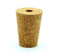 Bored Cork Bung with Hole 34/24mm - Cork Stopper for Airlock, Drilled Cork Stopper