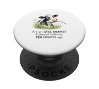 Bored Cow Still Talking Watercolor Sarcasm PopSockets Adhesive PopGrip