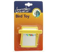 Boredom Breaker Budgie & Canary Perch Mirror W/beads (Pack of 6)