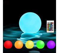 Borelor Floating Pool Lights,3-Inch USB Rechargeable & Remote Control Globe Lamp IP68 Waterproof 16 Color Change Hot Tub Bath Lights, Party Holiday Outdoor Christmas Decorations(6 Pack)