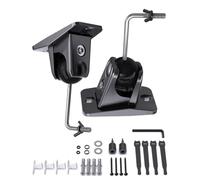 Borenbuir Ceiling Speaker Mount for Small Satellite Speakers, 1/4"-20 M4 M5 Thread Universal Bracket, ±30° Tilt & 360° Swivel for Rear Surround Sound, Max 11 lbs, 2 Pack