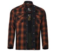 Bores Lumberjack Motorcycle Shirt Men - PREMIUM - Dark Orange/Black