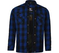Bores Lumberjack Premium Motorcycle Shirt, black-blue, size XL