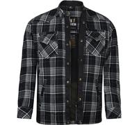 Bores Lumberjack Premium Motorcycle Shirt, black-grey-white, size 6XL for Men