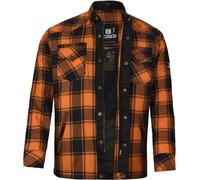 Bores Lumberjack Premium Motorcycle Shirt, black-orange, size S for Men
