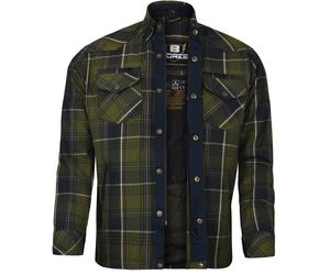 Bores Lumberjack Premium Motorcycle Shirt, black-white-green, size 3XL