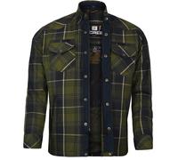 Bores Lumberjack Premium Motorcycle Shirt, black-white-green, size L