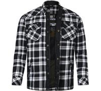 Bores Lumberjack Premium Motorcycle Shirt, black-white, size L for Men