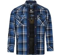 Bores Lumberjack Premium Motorcycle Shirt, white-blue, size 4XL for Men