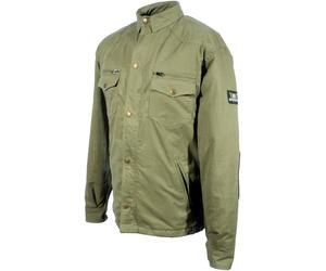 Bores Military Jack Olive Motorcycle Shirt, green, size 4XL for Men