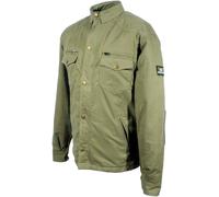 Bores Military Jack Olive Motorcycle Shirt, green, size 4XL for Men