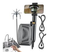 Borescope Camera, Industrial Snake Scope, Inspection Tool, Adjustable Led Light, Waterproof Lens, Automotive Hvac Pipe Use, Size Inches 3.3ft 6mm Black Single, 1920 * 1644, 1m/3.3ft