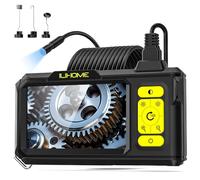 Borescope Camera with Light, 1080P HD Endoscope with 8 Adjustable LEDs, 4.3" Inspection Camera with 16.4ft Semi-Rigid Cable, 8mm IP67 Waterproof Lens-Father's Day Gift&Cool Gadgets for Men