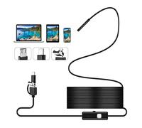 Borescopes 8mm 3-in-1 HD 720P Endoscope Inspection Camera, Tube Sink Drain Pipe Camera, With 8 Led Light Adjustable Brightness, IP67 Waterproof Industrial Borescope, Semi-rigid Cable