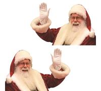 BORFUE 2 Pieces Santa Claus Car Stickers Christmas Car Decorations Right Left Side Funny Car Stickers for Vehicles Home Wall