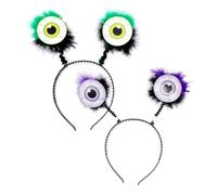 BORFUE 2pcs Adult Alien Eyes Headband Big Eye Ball Headpiece Eyeball Headband for Halloween Alien Headband Adult Party Hair Hoop