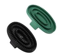 BORFUE 2Pcs Horse Rubber Curry Comb Double Horse Scraper Horse Curry Comb Rubber Hair Remover Comb for Shedding Grooming Horses（Random Color)