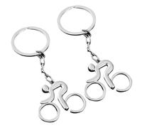 BORFUE 2Pcs Keyring Man Road Bicycle Cute Road Bike Keyring Bicycle Jewelry for Bike Cycling Lover Biker Charms Gifts