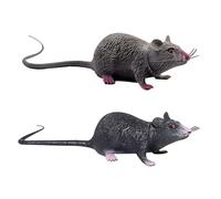 BORFUE 2pcs Realistic Plastic Mouse Fake Rat Toy - Lifelike Model for Halloween Decorations and Funny Pranks
