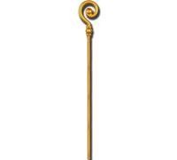 BORFUE Wizard Staff Gold Wicked Elder Wand Crozier Staff,Shepherd’s Crook Style Staff,Plastic Crook Staff Cosplay Costume Accessory for Halloween/Christmas