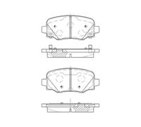 Borg & Beck BBP2521 Rear Brake Pads To Fit Fiat 500X 09/14-