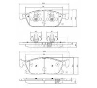Borg & Beck BBP2593 Front Brake Pads To Fit "Ford Galaxy S-Max 17"" 01/15-"
