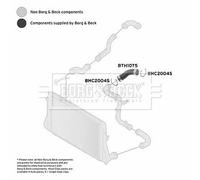 Borg & Beck BTH1075 Charge Air Hose Air Supply Rear Left Fits Audi Seat Skoda VW