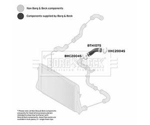 Borg & Beck BTH1075 Charge Air Hose Air Supply Rear Left Fits Audi Seat Skoda VW