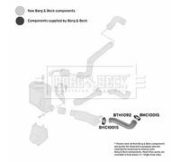 Borg & Beck BTH1093 Charge Air Hose Air Supply Front Left For Audi Seat Skoda VW