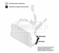 Borg & Beck BTH1224 Turbo Hose Fits Audi VW A3 Beetle Golf Jetta 1K0145832R