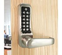 Borg BL7001 SS ECP - Heavy Duty Lever Turn keypad with Internal Lever Handle, Tubular Latch & on The Door Code Change functionality