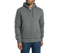 Borg Lined Zip Hoodie Antique Grey Marl M