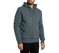 Borg Lined Zip Hoodie Dark Graphic Grey XXL