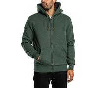 Borg Lined Zip Hoodie Denver Green Marl XXL