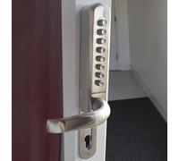 BORG Locks (BL6100) Digital UPVC Door Push Button Lock - Heavy Duty Retro Fit - Satin Stainless Steel