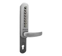 BORG LOCKS BL6100 Narrow Style Digital Lock With UPVC Extension - Satin Chrome