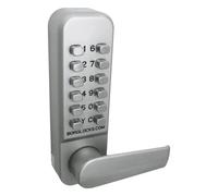 BORG LOCKS BL6100 Narrow Style Digital Lock With UPVC Extension - Satin Steel