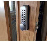 Borg Locks UK BL2021 Digital Double Sided Back to Back Lock 2 Keypads Satin Chrome