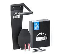 Borgen Bicycle Wall Mount Vertical with 32 kg Load Capacity - Bicycle Mount Wall for E-Bike, MTB and Road Bike