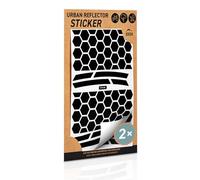 Borgen Reflector Sticker Sticker Set of 2 - For bike, rims, helmet - Reflective Sticker Set for darkness, school - Reflectors Bike Stickers