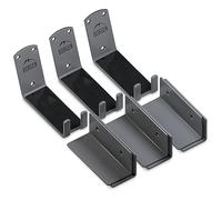 Borgen Wall Mount Pedal Hook for E-Bike & MTB - Grey - Set of 3 | Sturdy support brackets and wall protection pads keep your bike secure, ideal for garage or shed storage indoors safely.