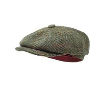 Borges & Scott Lomond Newsboy Cap - 100% Handwoven Wool - Harris Tweed - Water Resistant - Field Herringbone - 58cm