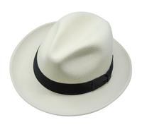 Borges & Scott - Natural Wool Summer Fedora - Lightweight - 100% Wool Felt - Crushable for Travel - Water Resistant - Snap Brim