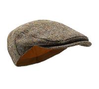 Borges & Scott Nevis Flat Cap - 100% Handwoven Wool - Harris Tweed - Water Resistant - Classic Herringbone - 58cm