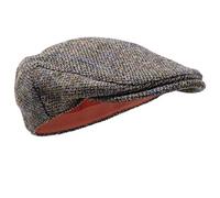 Borges & Scott Nevis Flat Cap - 100% Handwoven Wool - Harris Tweed - Water Resistant - Partridge Brown - 56cm