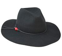 Borges & Scott Premium Austin - Centre Dent - 100% Wool Felt - Crushable for Travel - Water Resistant - Black 60cm