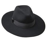 Borges & Scott Premium Austin - Centre Dent - 100% Wool Felt - Crushable for Travel - Water Resistant - Black 60cm