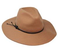 Borges & Scott Premium Austin - Centre Dent - 100% Wool Felt - Crushable for Travel - Water Resistant - Caramel 58cm