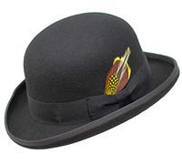 Borges & Scott Premium Orwell - Bowler Hat - 100% Wool Felt - Black 60cm